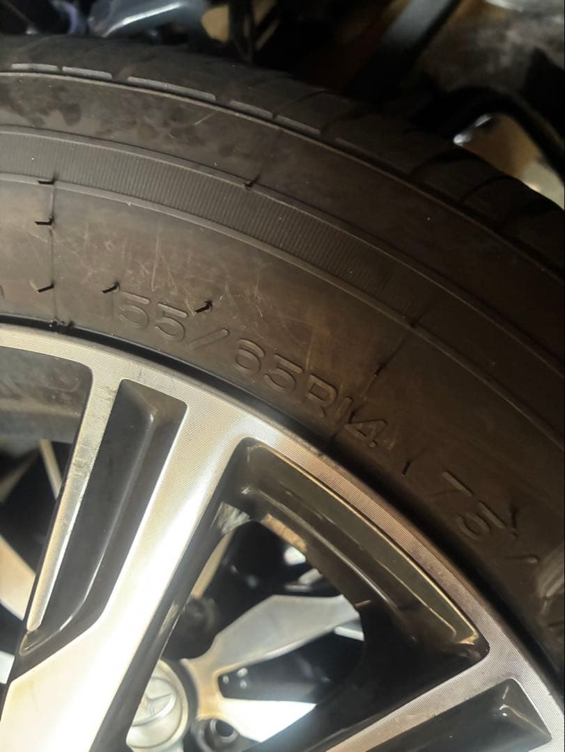 155/65R14 スバル　シホン純正ホイールセット 4本　タントタイヤほぼ新品