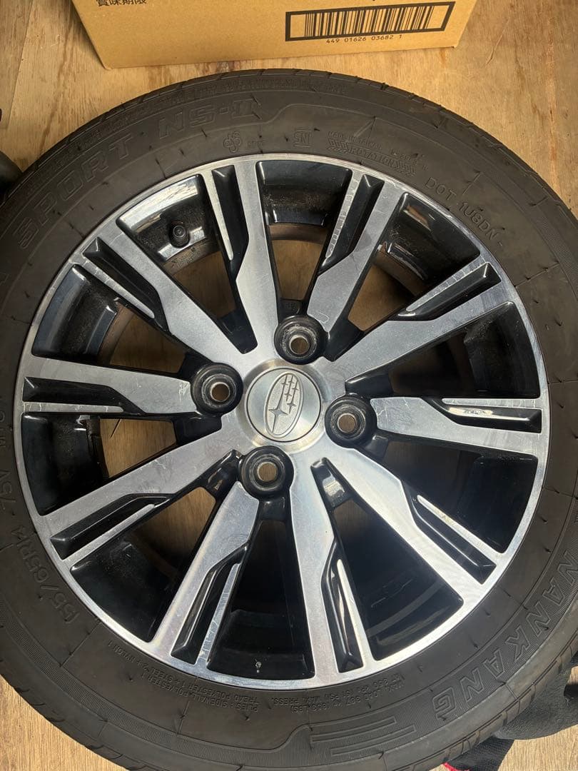 155/65R14 スバル　シホン純正ホイールセット 4本　タントタイヤほぼ新品