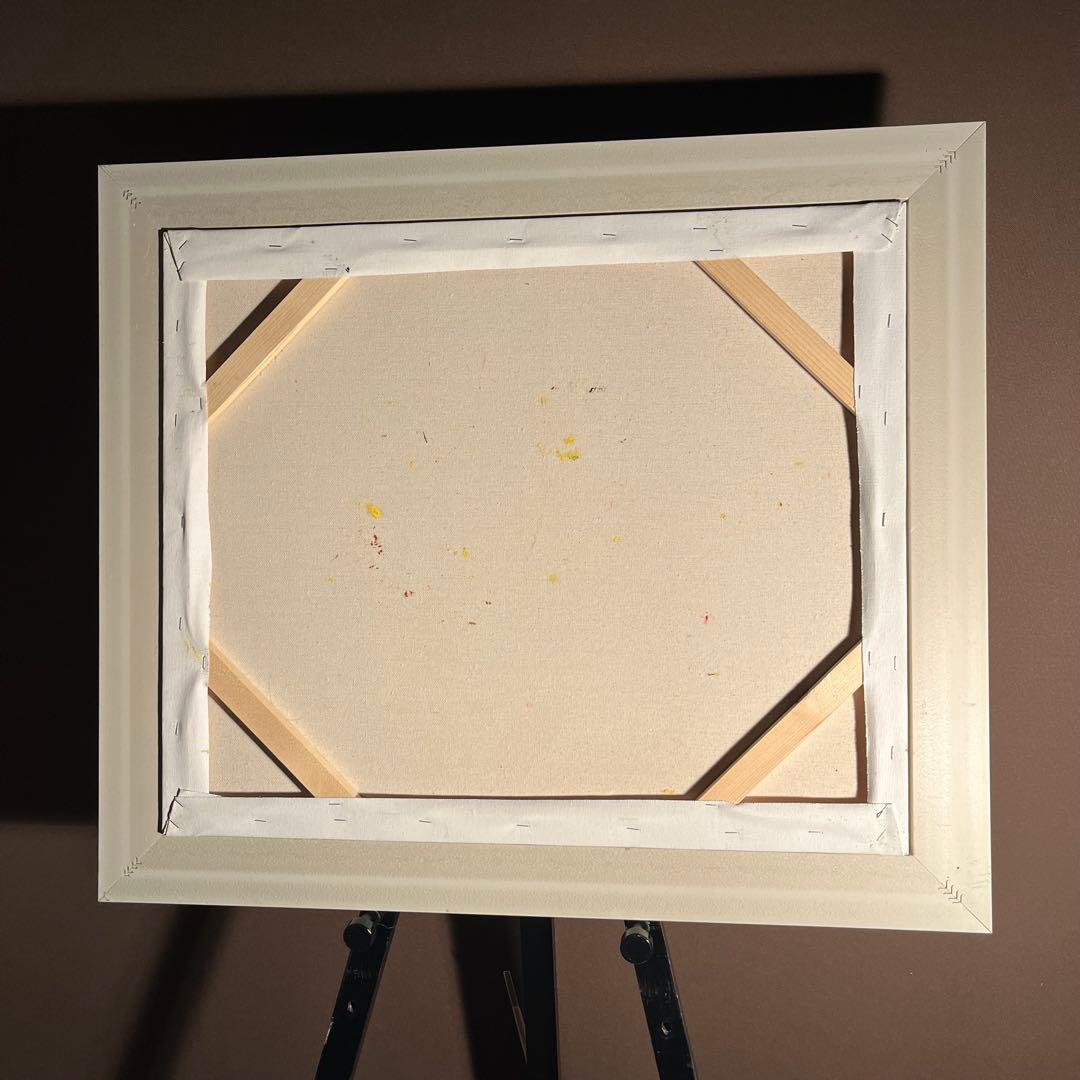 ★秀作★ 手書き油絵 ゴッホ アイリス 肉筆絵画 額付き インテリア 油彩画