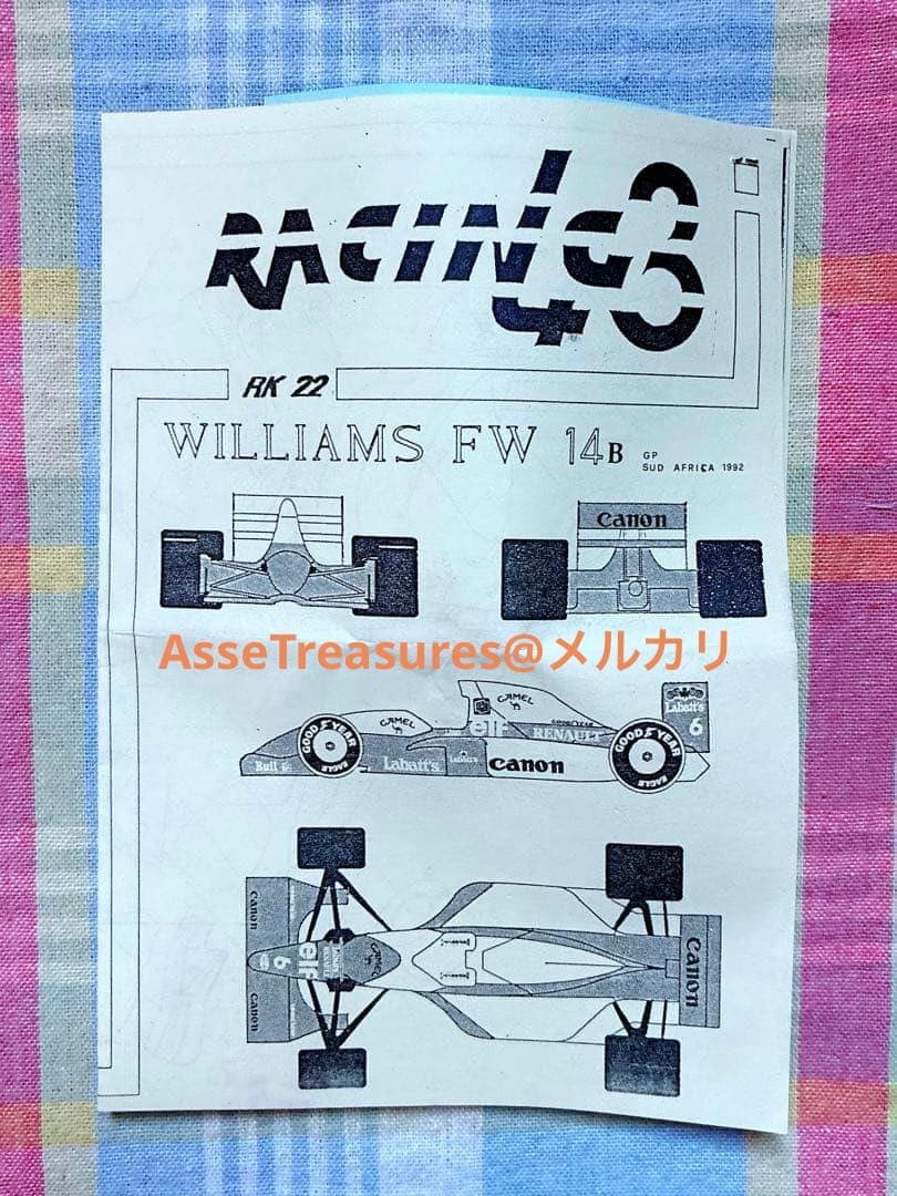 当時モノ Racing43 1/43 ウィリアムズ・ルノー FW14B