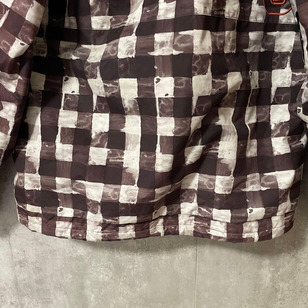 Burtonバートンスキーウェアスノーボードジャケットパーカーフード付チェック柄