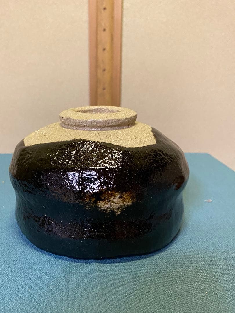 【本日限定】茶道具/黒茶碗　小川長楽 『黒 松声』 鵬雲斎書付 アンティーク