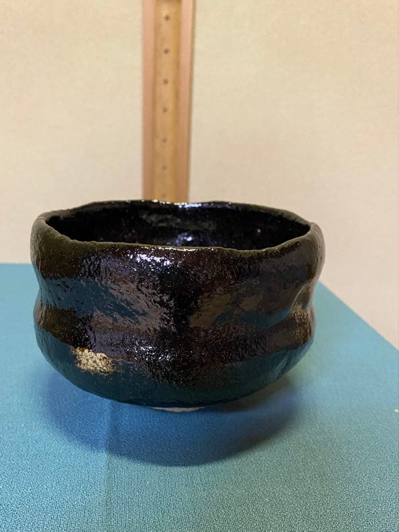 【本日限定】茶道具/黒茶碗　小川長楽 『黒 松声』 鵬雲斎書付 アンティーク