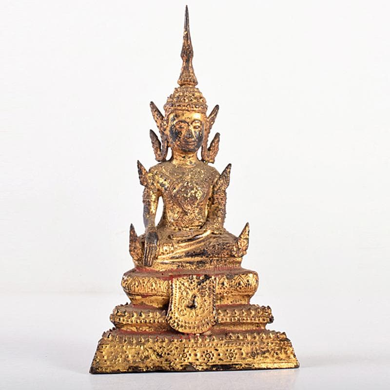 仏教美術　古銅鍍金　チベット仏　仏像　置物　V　R7705