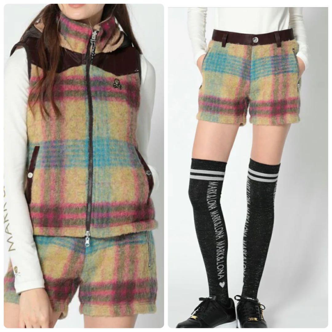 新品タグ付　マークアンドロナ　セットアップ　リバーシブル　ダウンベスト　パンツ