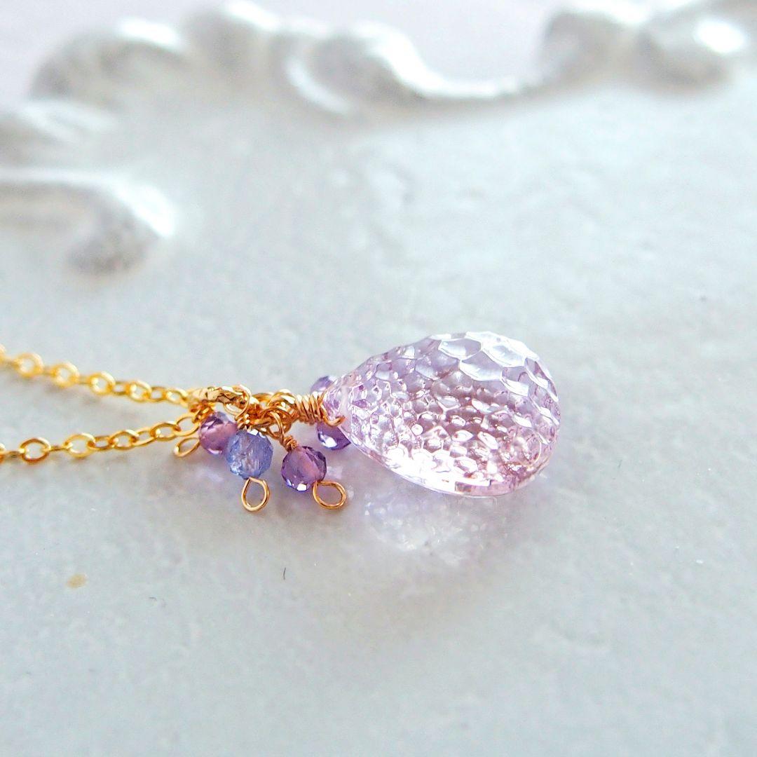 Kaya　アメトリン　ハニカムカービング　チャーム　14kgf　他3点