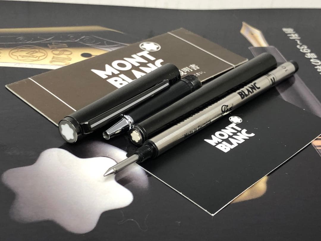 ⭐️モンブラン⭐️黒薔薇鉱プレート⭐️極稀少な価値の高いNo1324⭐️ローラーボール⭐️