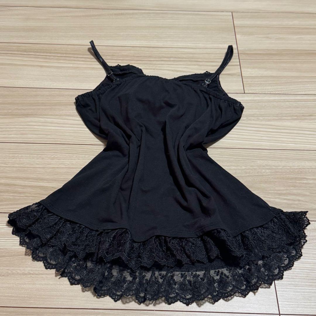 【希少】00s美品 axes femme ビッグ リボン キャミソール 黒 M