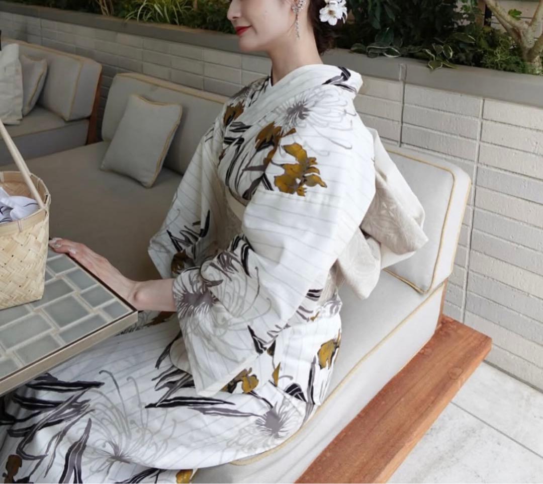 acka 浴衣 utatane 浴衣セット 菖蒲と糸菊