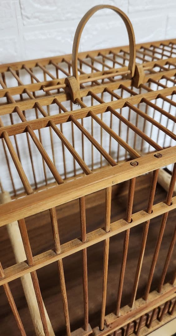 ◯～か ☆竹製☆ 持ち手付き 手作り鳥かご