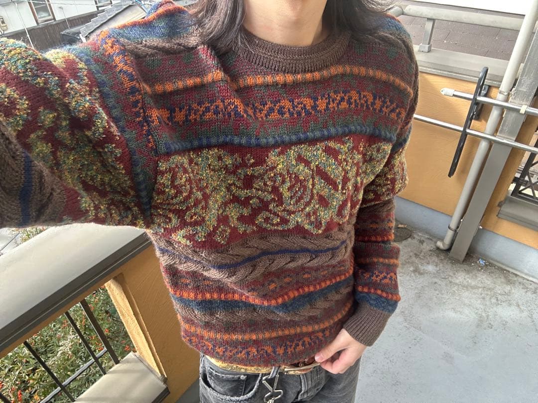 90s古着 柄ニット gx1000 quasi yardsale dime