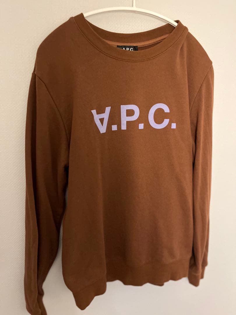 A.P.C. ロゴ スウェット ブラウン S