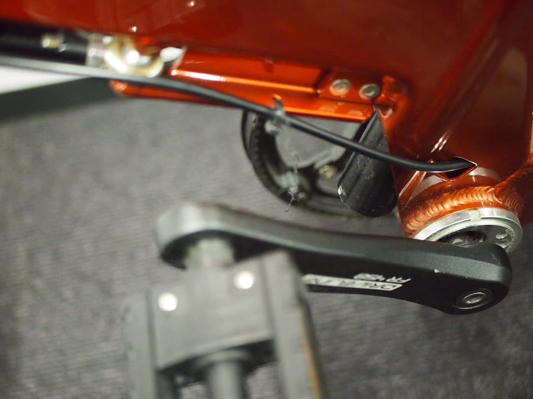 美品　デザイナー折りたたみ自転車 ブリックレッド3