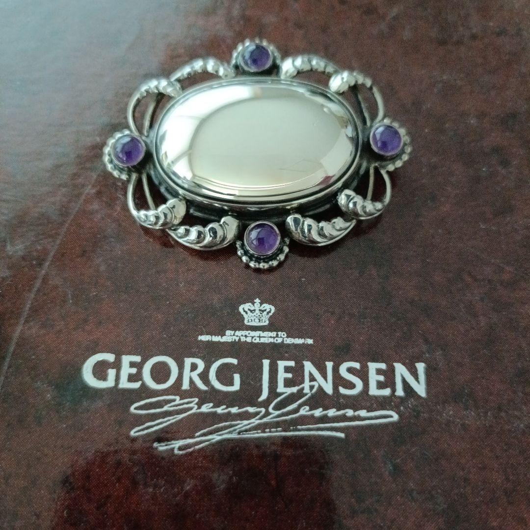 はる超美品☆  大振りアメジスト付ブローチ　♯158