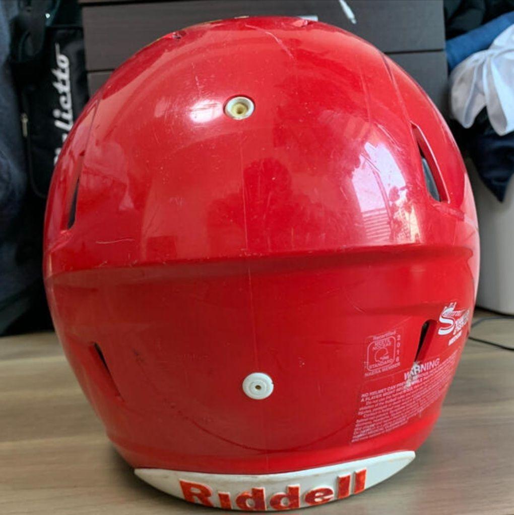 アメリカンフットボール Riddell 赤 ヘルメット M