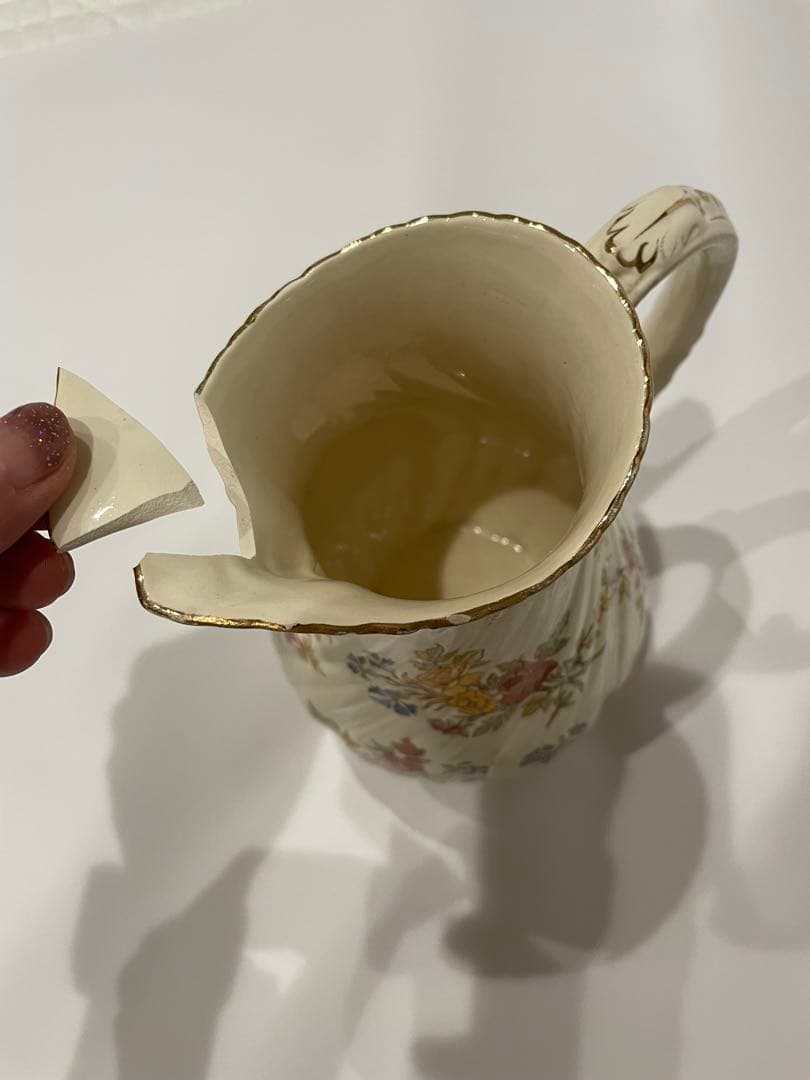 サルグミンヌ ルイ15世 ピッチャー U&C時代 割れあり 金継ぎ用