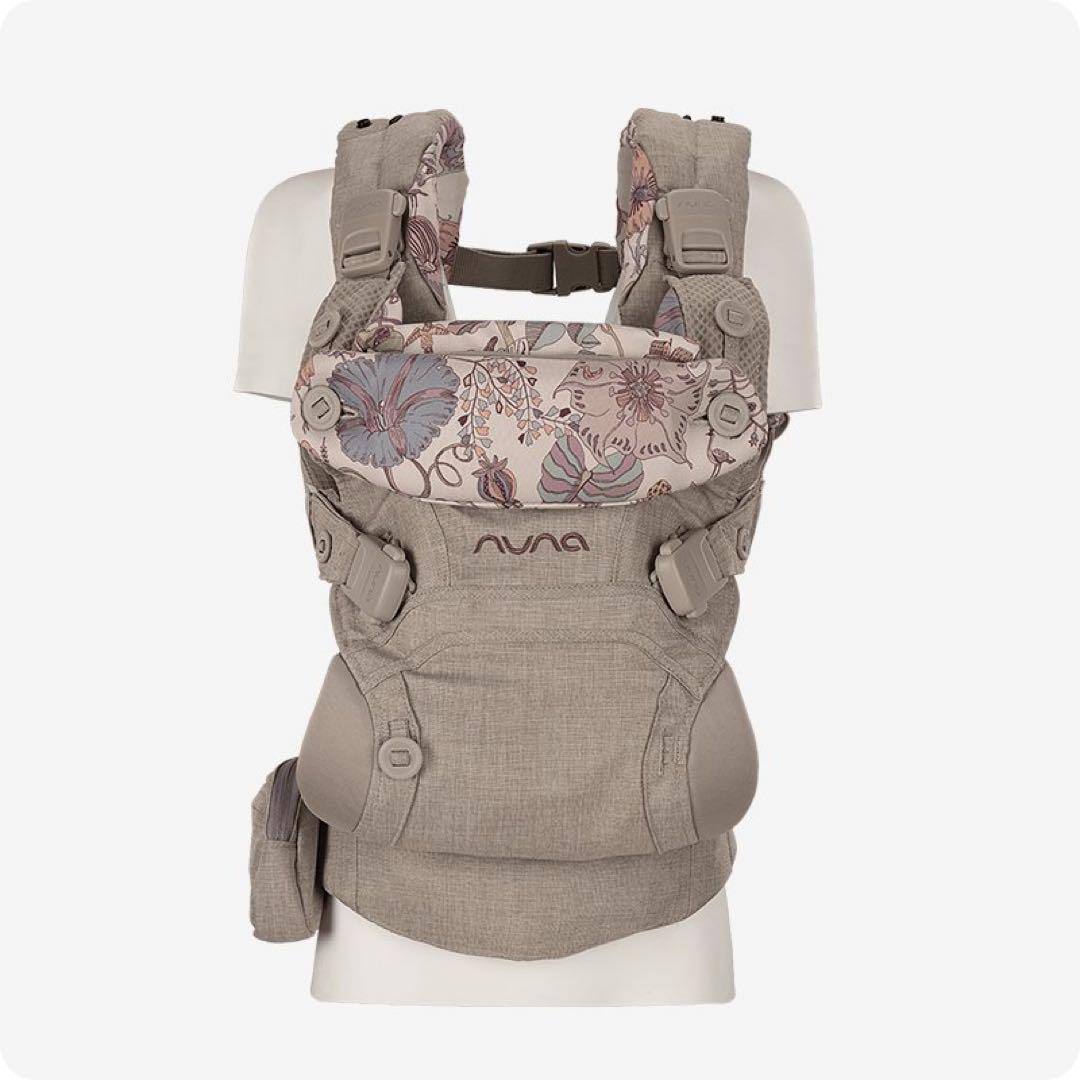 nuna 抱っこひも(紐)・カドルクリック/グレー花柄