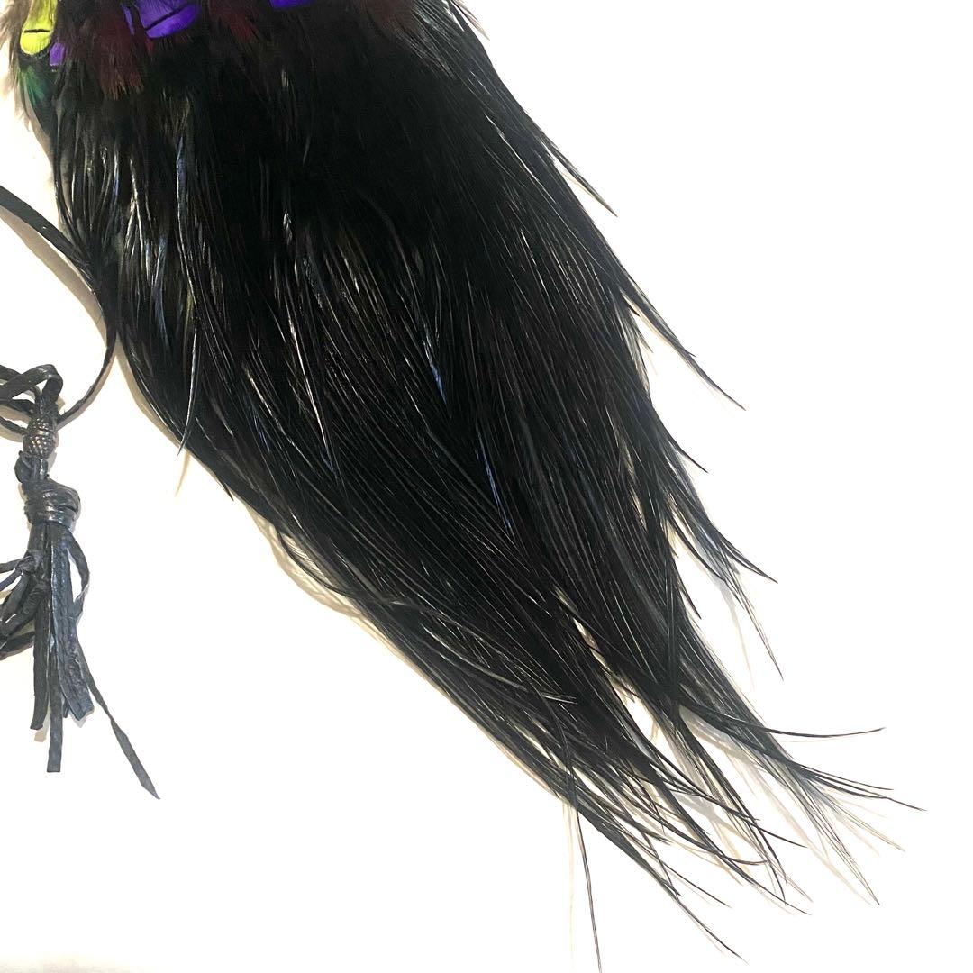 バッグ if six was nine BLK SNAKE+FEATHERS POUCH