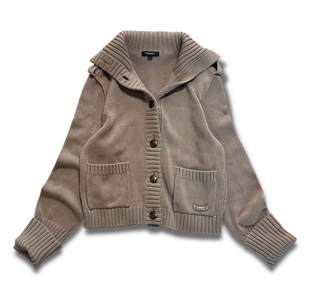 【極美品】バーバリー BURBERRY ニットジャケット ベージュ 2