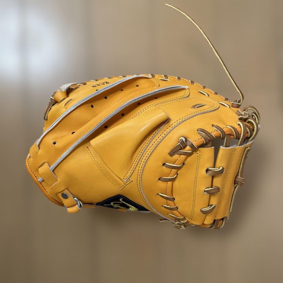 久保田スラッガー　硬式用キャッチャーミット　KCSR オレンジ　硬式球1球付