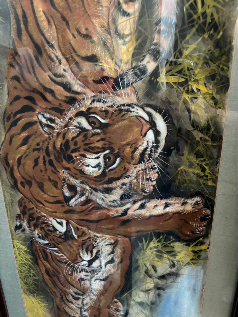 巨大　虎の絵　縁起物、風水にも