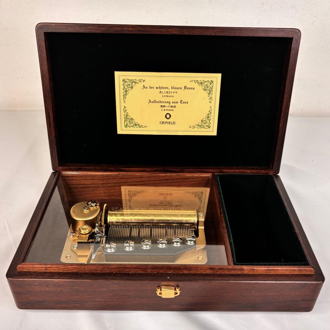 【美品】ORPHEUS オルフェウス 高級オルゴール 木製ケース 未使用 保管品