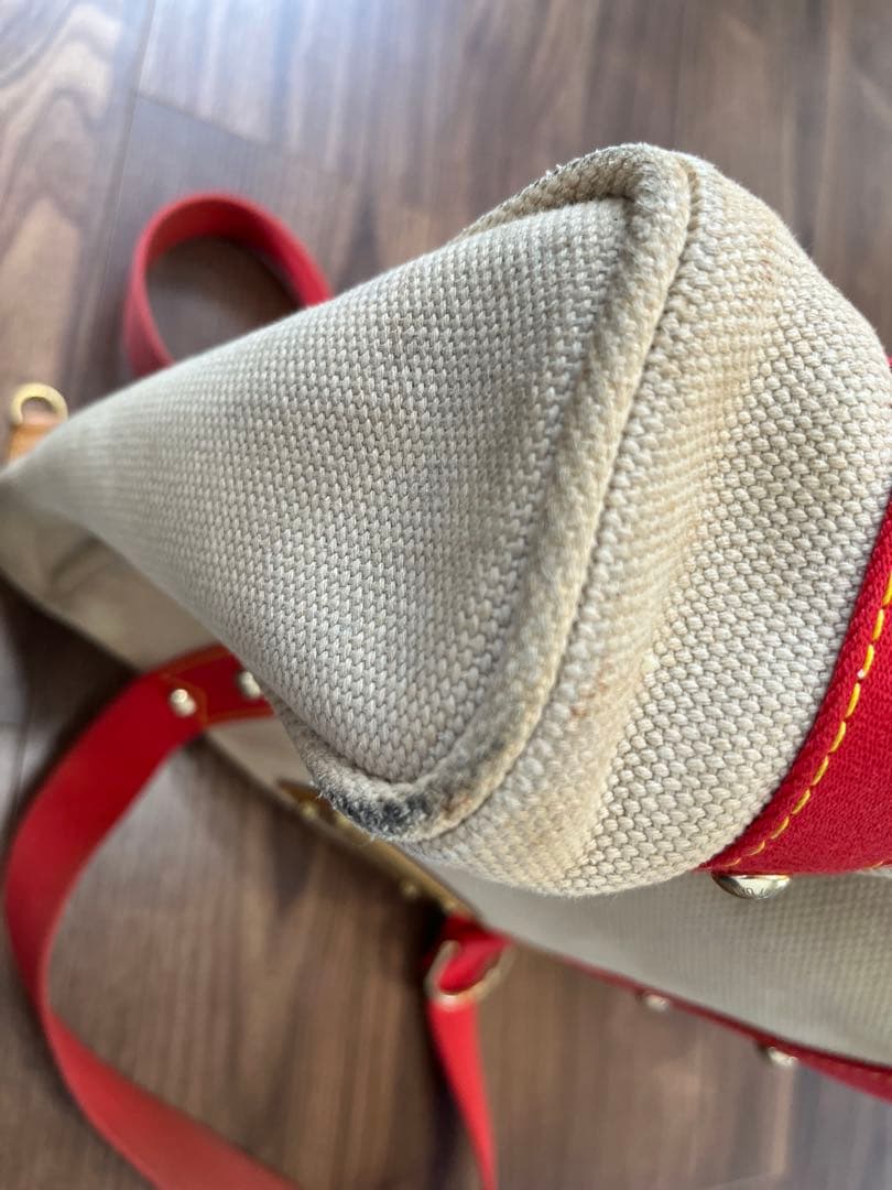 Louis Vuitton トートバッグ ベージュ/レッド