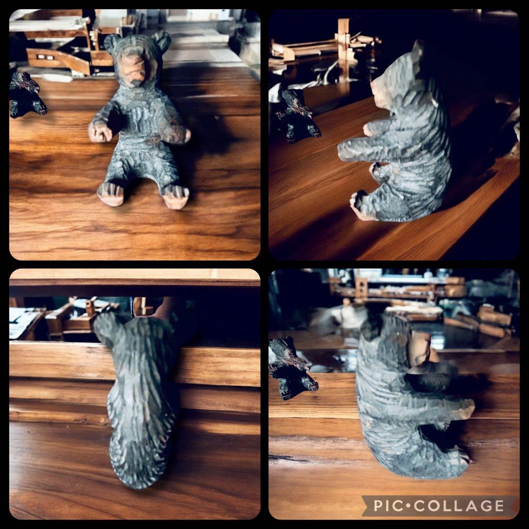 1950年代 北海道函館 毛彫り 木彫り熊楽団×5セット アイヌ 一刀彫り 民藝