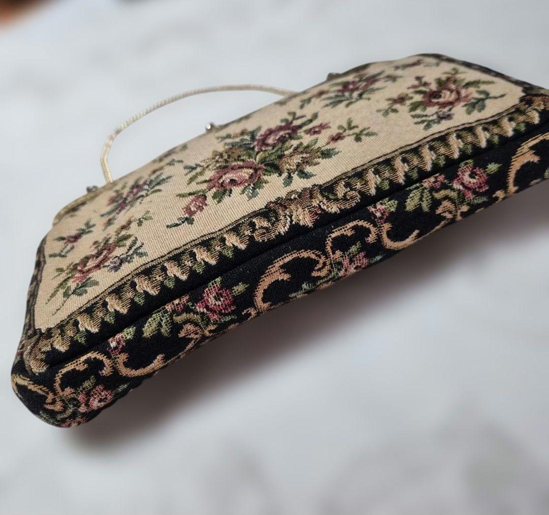 西ドイツ製【アンティークゴブラン織バッグ】