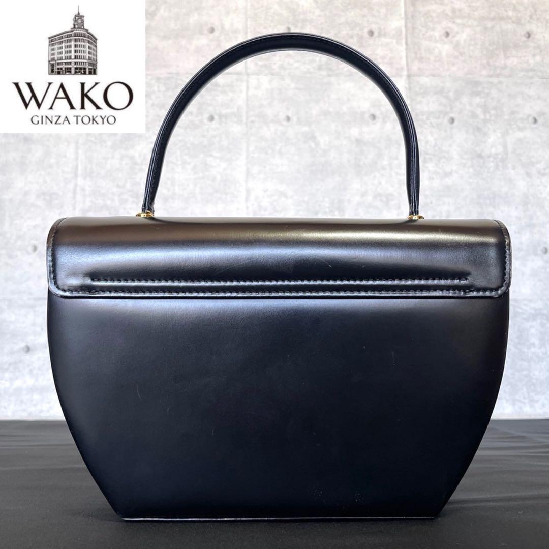 j*n様 WAKO ワコウ 銀座和光 カーフレザー ゴールド金具 ブラック ハン