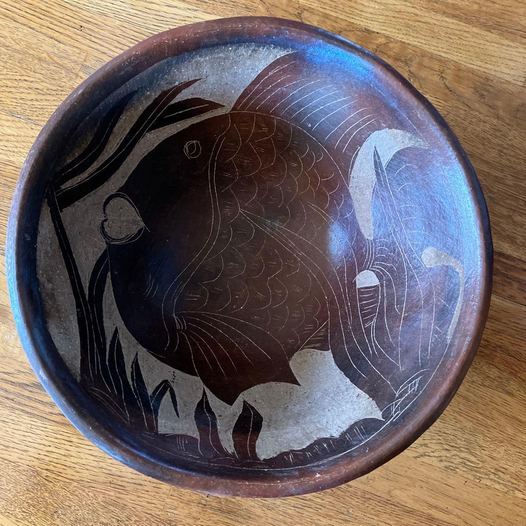 ロンボク島　ササック族　素焼き皿\"ボール