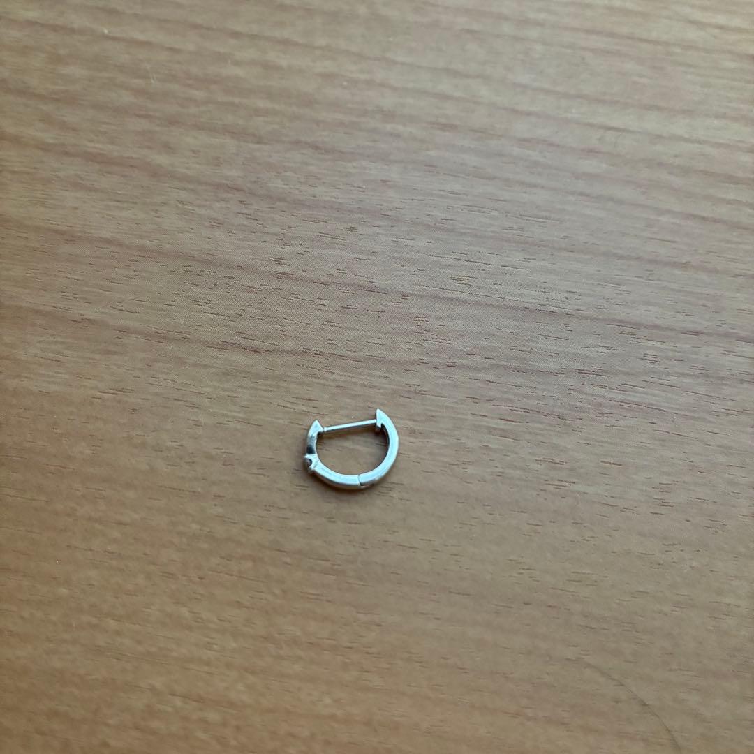 K10 ホワイトゴールド　フープピアス