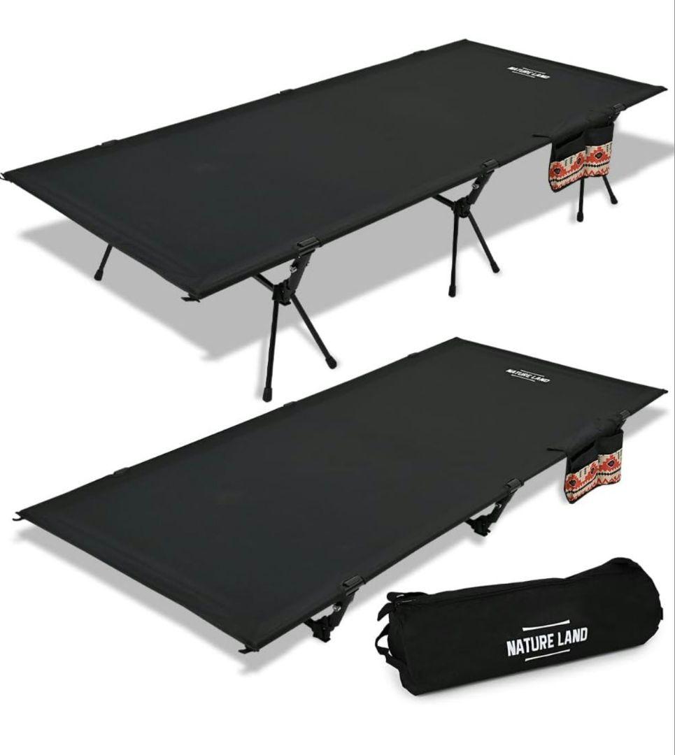 キャンプコット NATURE LANDブラック 日本メーカー