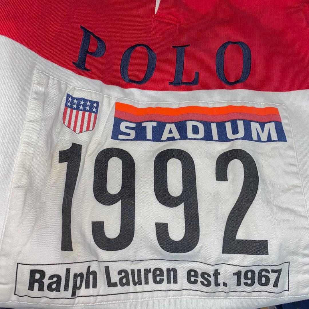 ラルフローレン 1992 スタジアム ラガーシャツ USA製 オリジナル L