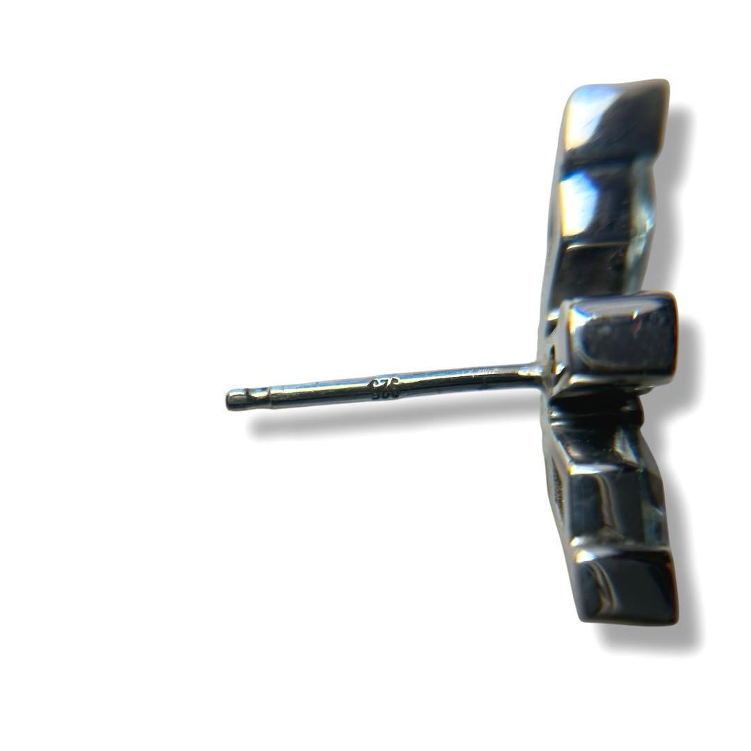 エンポリオアルマーニ ピアス イーグルロゴ ラインストーン シルバー925