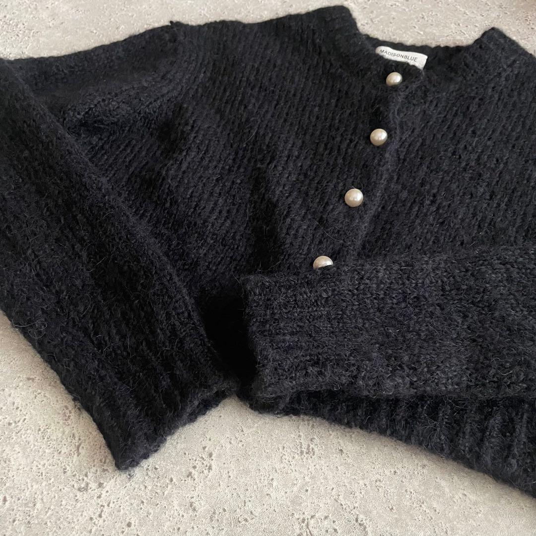 MADISONBLUE PETIT CD MOHAIR パール カーディガン