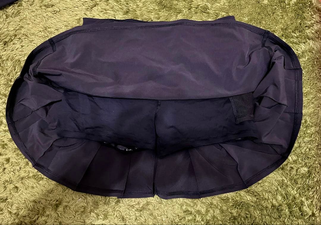 Lululemon インナーショーツ付きスカートヨガテニス サイズ4黒ルルレモン
