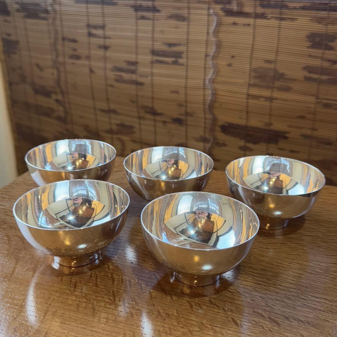 純銀刻印 杯5客