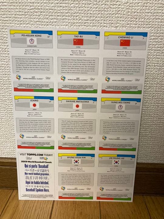 WBC 　野球グッズ　カード