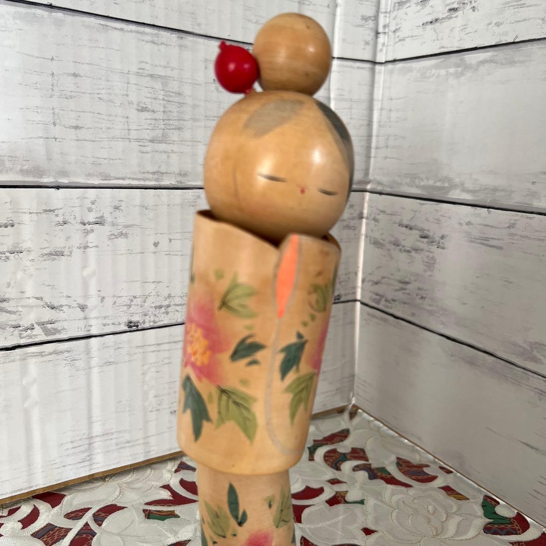 近浜名 こけし かずを作 花柄