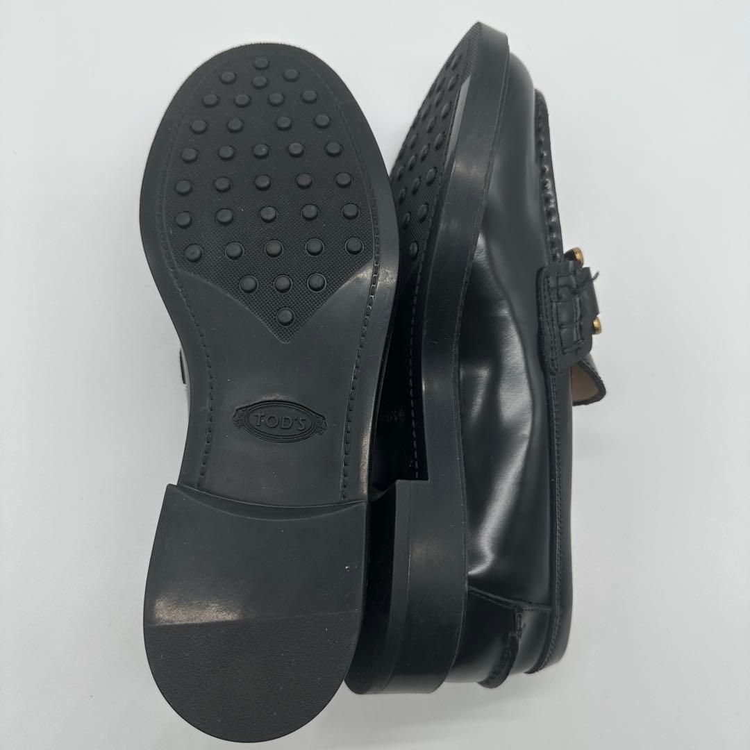 トッズケイトローファー 36 チェーン金具ブラックレザー