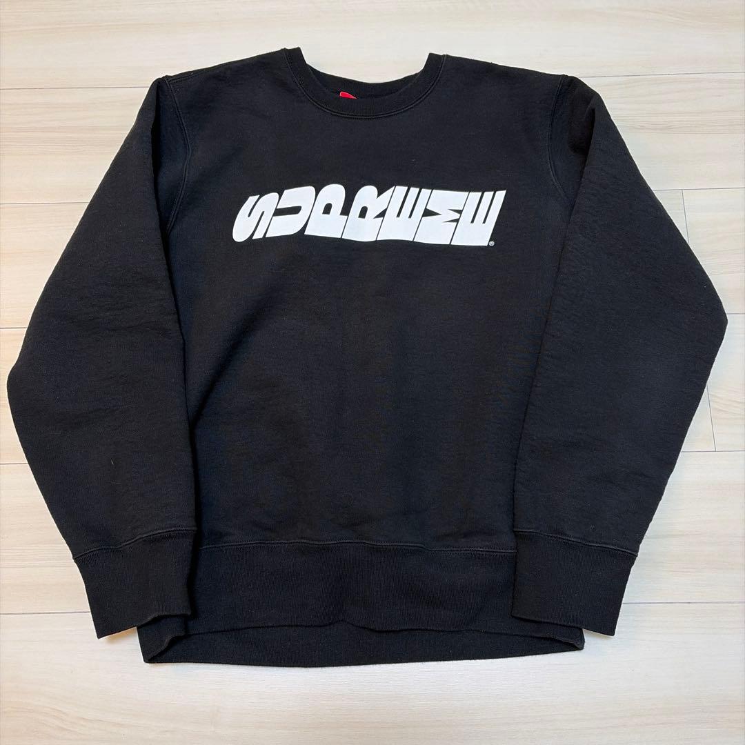 SUPREME ブラック クルーネック スウェット M