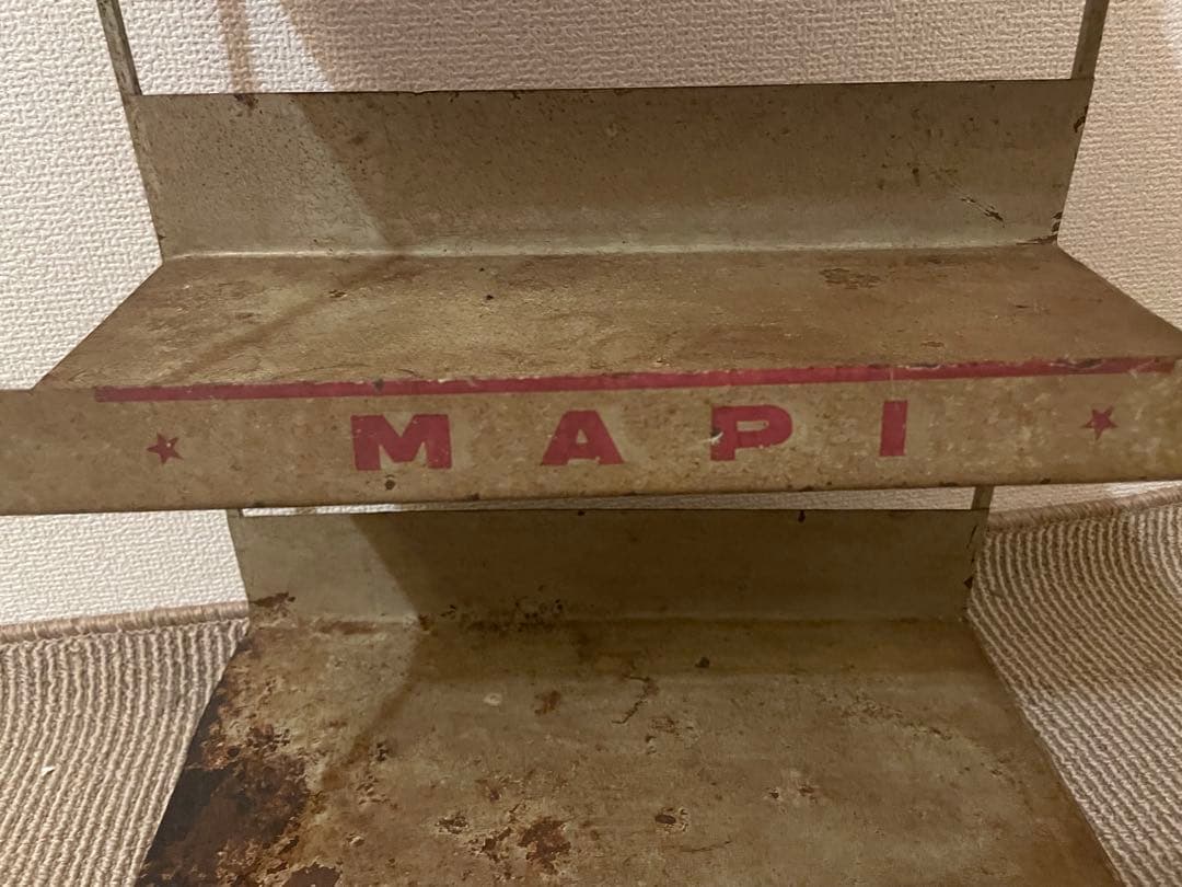 フランス　ヴィンテージシェルフ スチール　アンティーク　インダストリアル