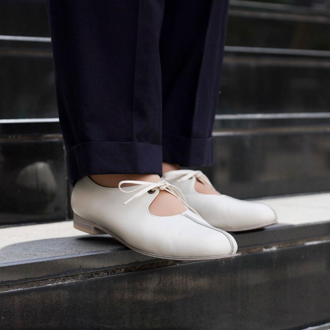 【chausser】C-2306 ホワイトレザーシューズ