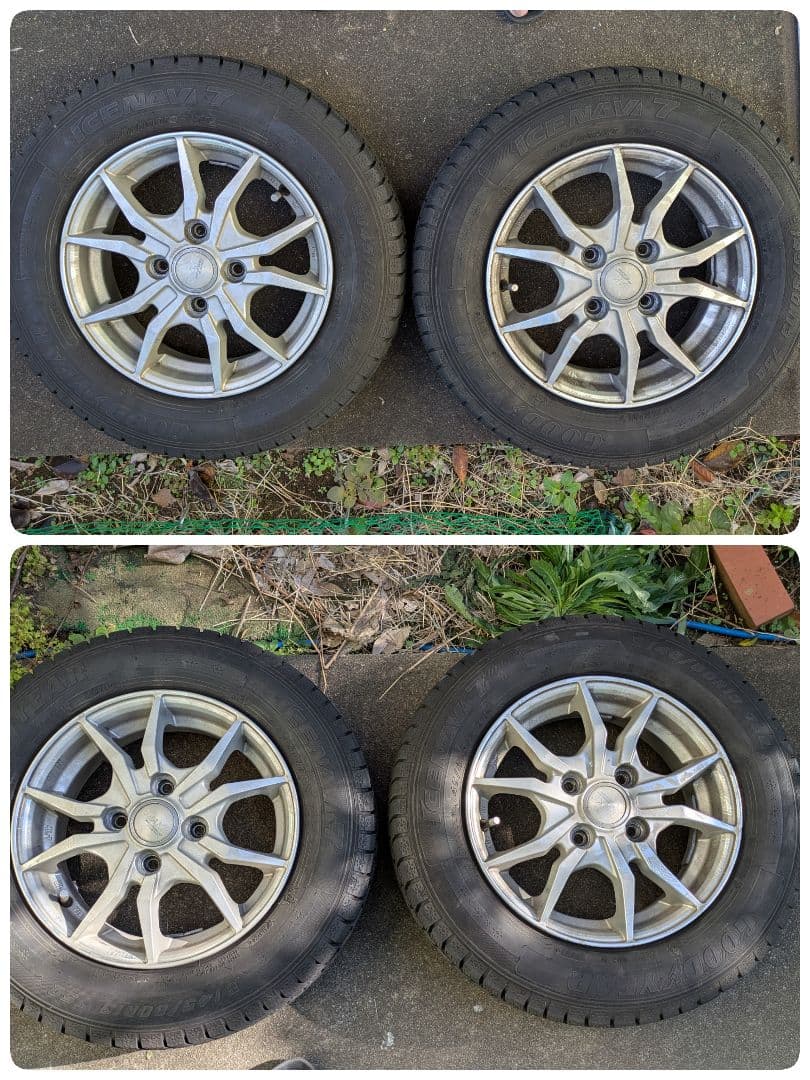145/80 R13 75Q スタッドレスタイヤ&アルミホイールセット４本