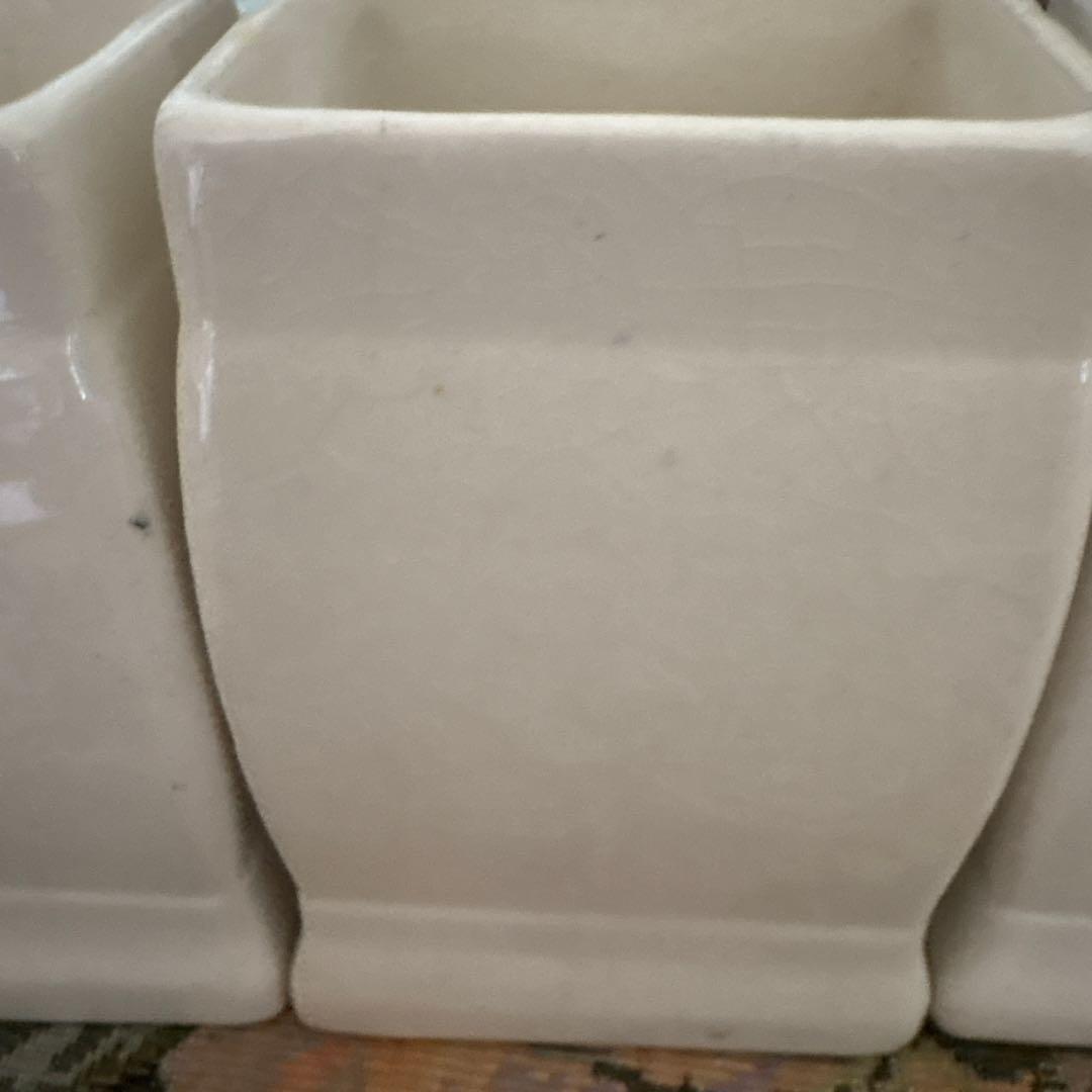 ドイツ　アンティーク　陶器スパイスセット 薔薇、花柄装飾柄