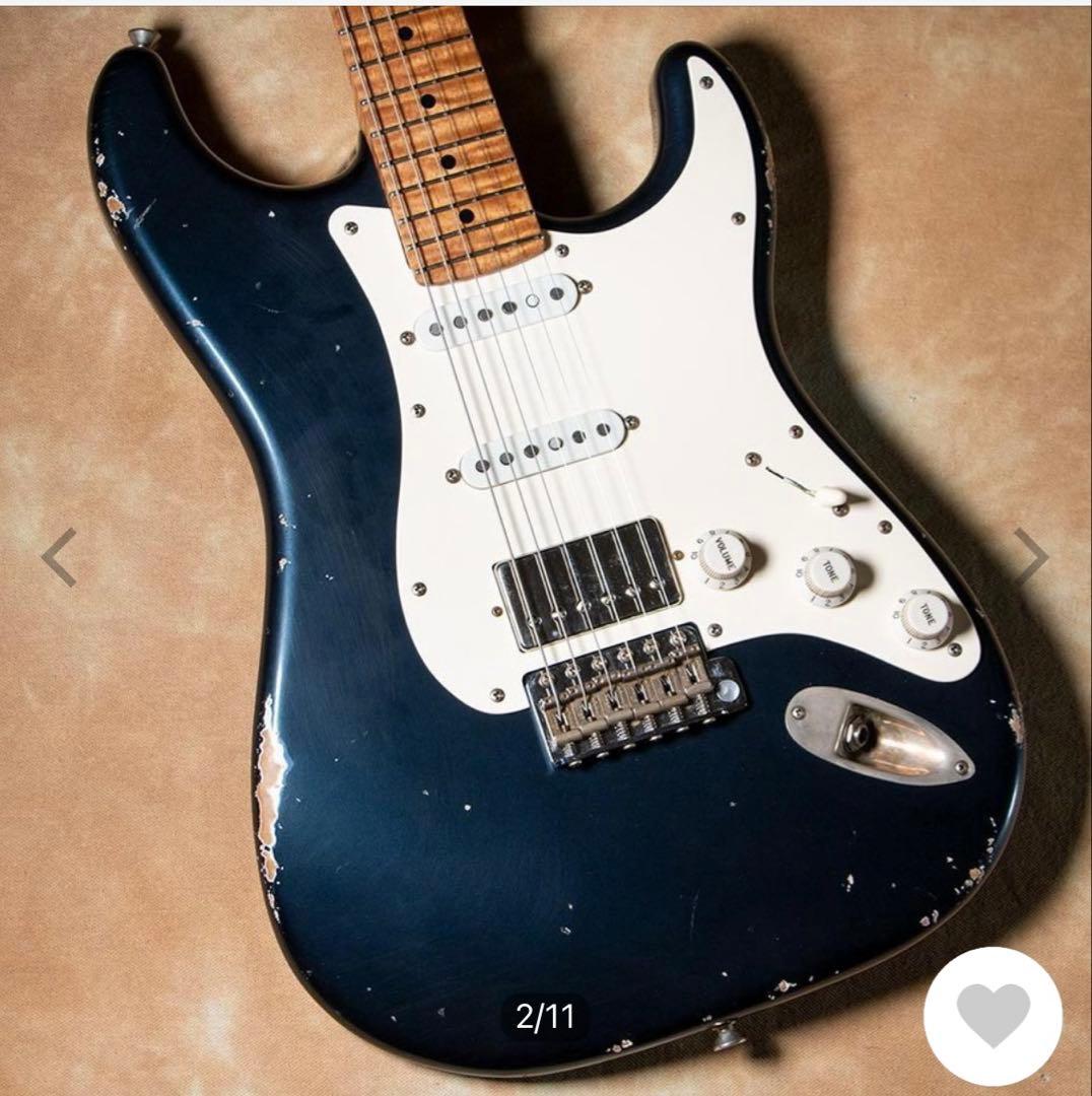 XoticギターXSC-2 5Aネック メルセデスブルーミディアムエイジド加工