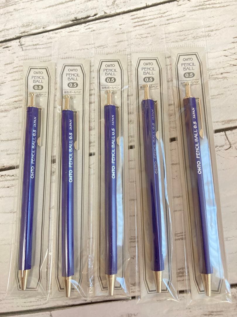 OHTO 油性ボールペン0.5 ブルー　廃盤　新品　5本セット