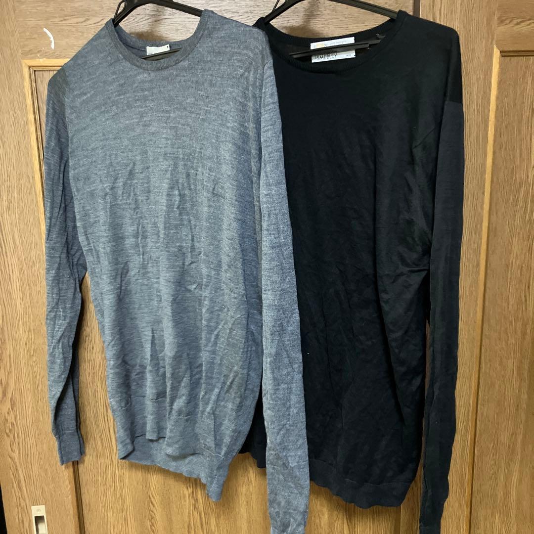 JOHN SMEDLEY グレー ブラック ニット M