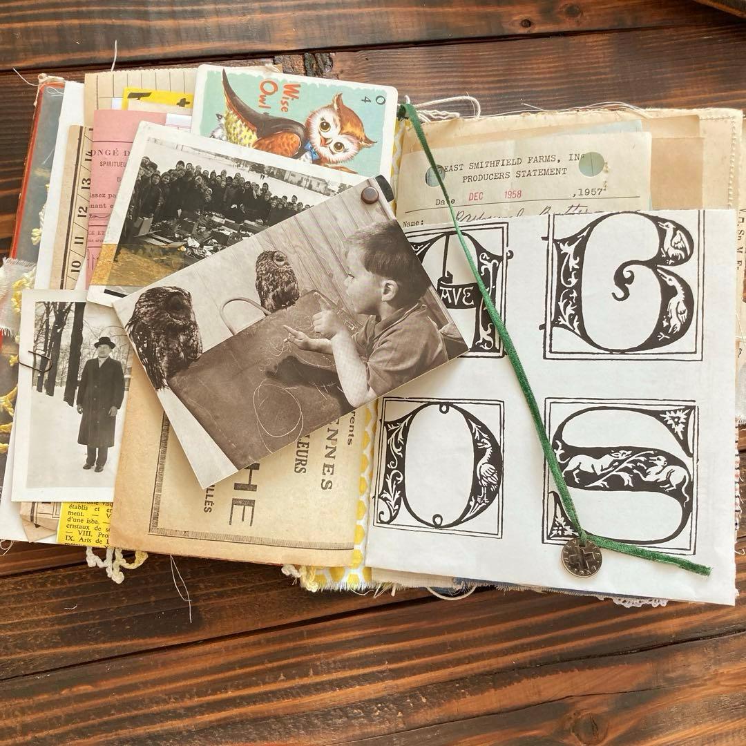 junk journal ジャンクジャーナル雑記帳　平袋付き